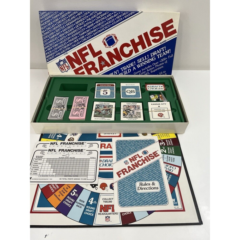 VTG 1989 NFL Franchise Game 100% COMPLETE - w/317 Player & Coach Cards Rohrwood
